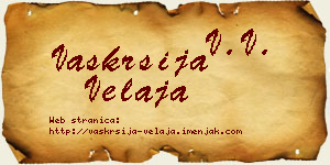 Vaskrsija Velaja vizit kartica